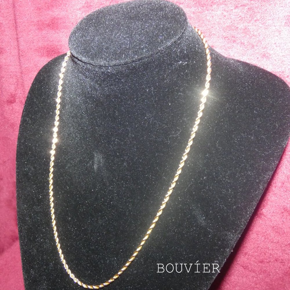 18K Solid Gold 3mm Rope Chain - Picture 2 of 4